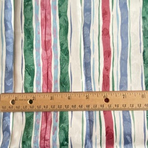 1 YD Vintage Stripe Chintz Fabric Multicolor Cotton
