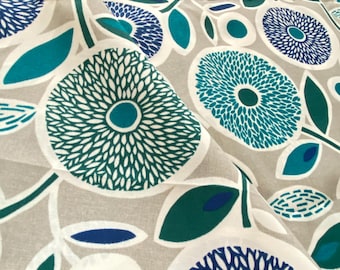 BTY Contemporary Outdoor Fabric Blue Taupe Robert Allen