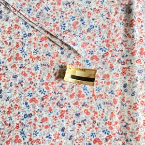 1.7 YD 1970s Small Floral Apparel Fabric Poly Cotton