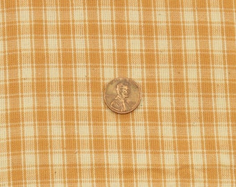 Orange Check Homespun Shirting Fabric Cotton 2.4 YD