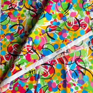 2 YD Colorful Abstract Fabric Quilting Cotton Print