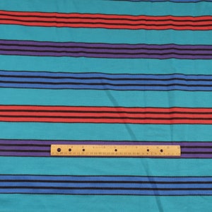 1.3 YD 1990s Striped Sweatshirt Fabric Fleece Knit