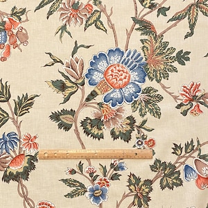BTY Vintage Jacobean Floral Interior Decor Fabric Cotton