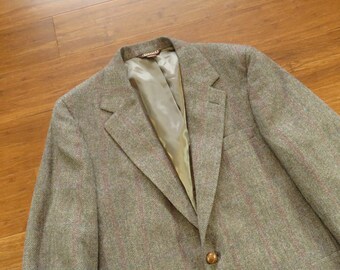 Mens Vintage Wool Tweed Sport Coat Brown 41 42R Nordstrom