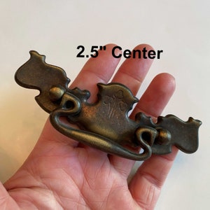 True Vintage Drop Pull Country Chippendale Batwing 2.5&quot; Center