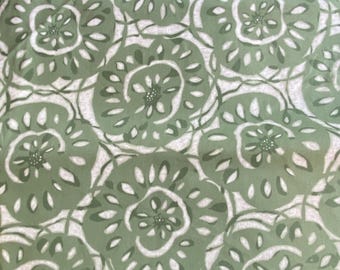BTY Abstract Cotton Duck Cloth Fabric Green Richloom