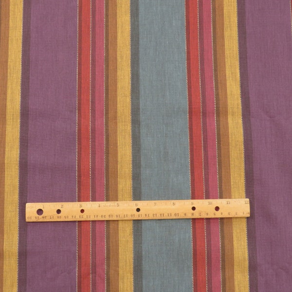 Striped Apparel Fabric Jewel Tones Blended Fiber BTY