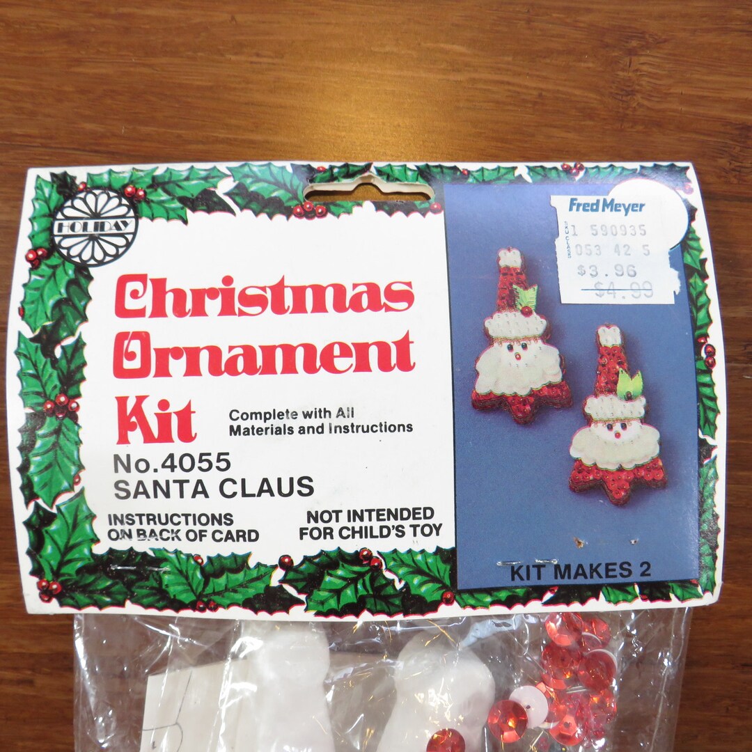 Vintage Sequin Christmas Ornament Kits 