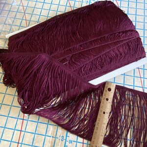 BTY 6" Chainette Loop Fringe Eggplant Purple