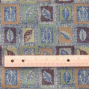 BTY Leaf Block Upholstery Decor Fabric Heavy Weight Green