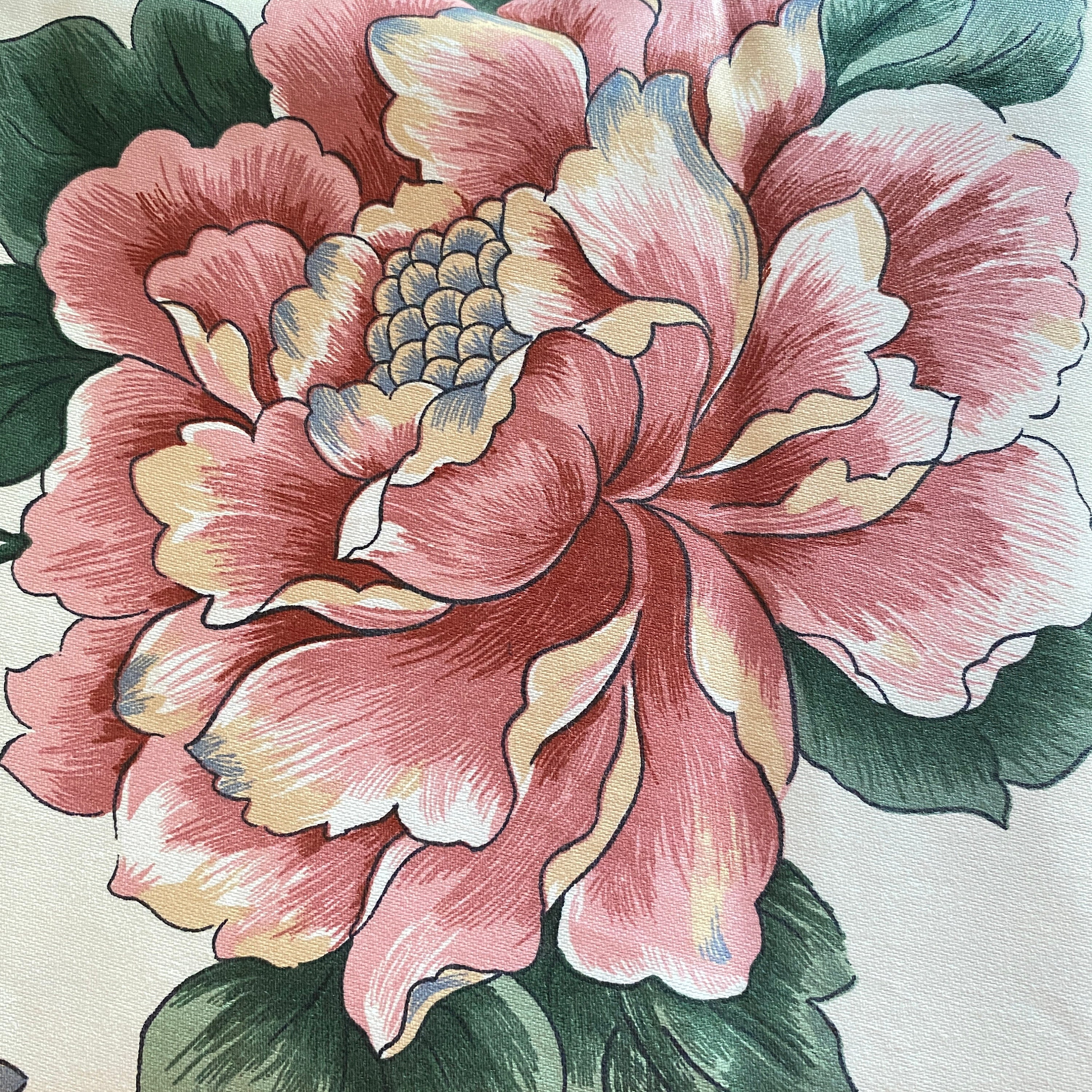 2.5 YD Large Print Floral Chintz Fabric Dusty Pink Vintage - Etsy