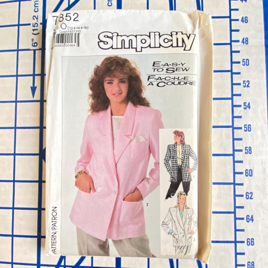 Misses Uncut 1980s Boxy Blazer Pattern Size 12 14 16 Simplicity 7352 - Etsy