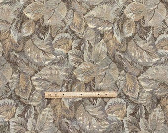 1.3 YD Brown Leaf Tapestry Fabric Interior Decor Upholstery