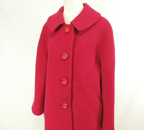 Pink 1950s Coat Vintage Boucle Tweed