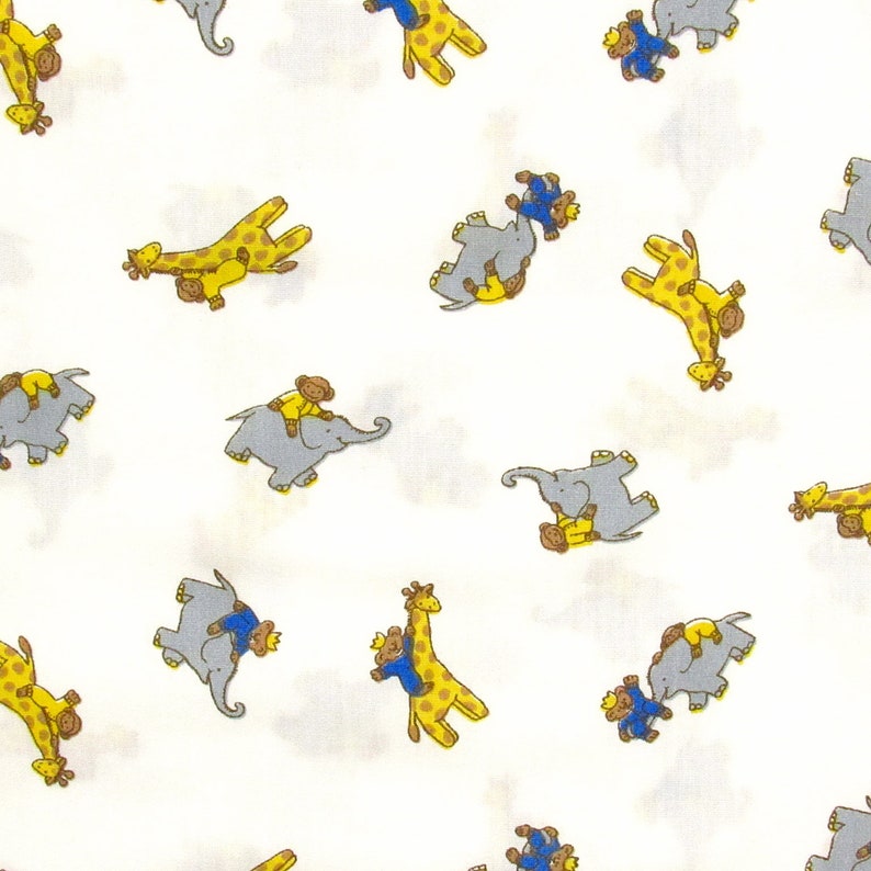 5.6 Yards Vintage Novelty Zoo Fabric