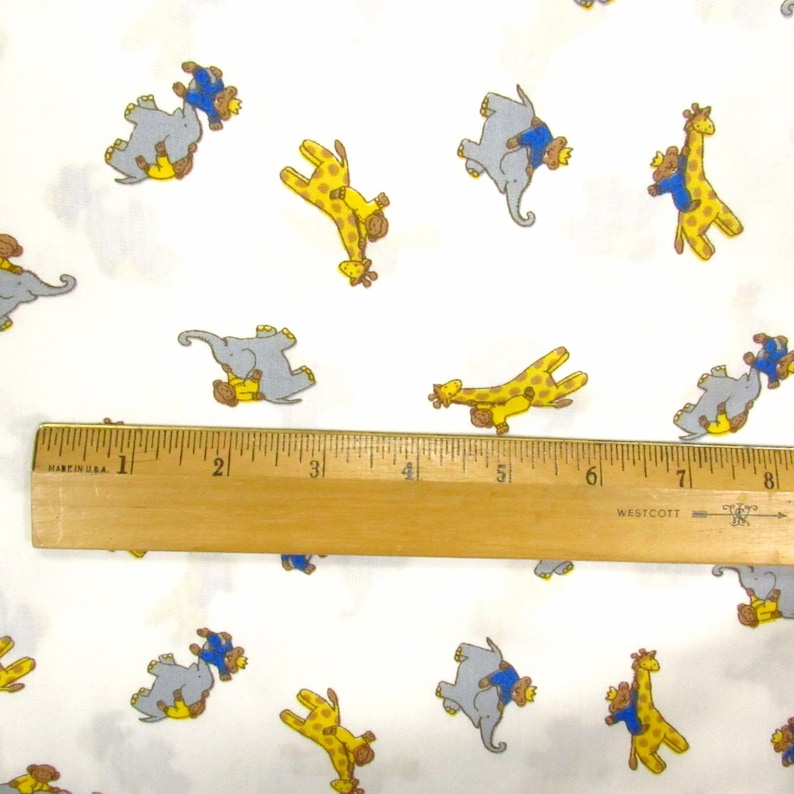 5.6 Yards Vintage Novelty Zoo Fabric