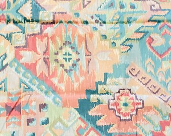 BTY 1980s Dusty Pastel Polished Cotton Fabric Abstract Southwest