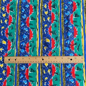 BTY 1980s 90s Abstract Stripe Knit Fabric Vintage