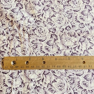 BTY Muted Purple Rose Floral Fabric Quilting Cotton