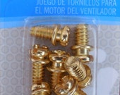 FAN MOTOR SCREW Kit Westinghouse 10 Piece Brass Motor Screw Kit 77047 designed for mounting fan blade arms to ceiling fan motor housing 1B2A