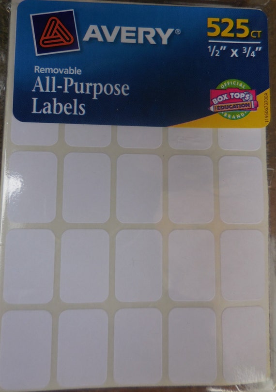 AVERY All PURPOSE LABELS 1/2 X 3/4 Removable Etsy
