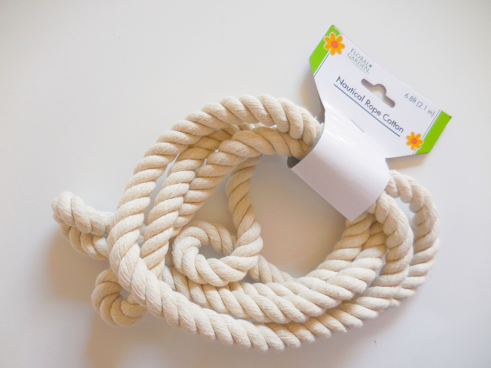 NAUTICAL ROPE COTTON White Craft 6.8 Ft Ft Decoration Shop Etsy