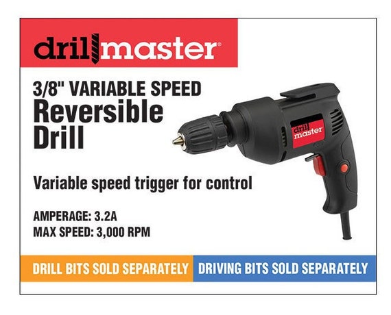 3/8 VELOCIDAD VARIABLE DRILL Taladro sin llave reversible | Etsy México