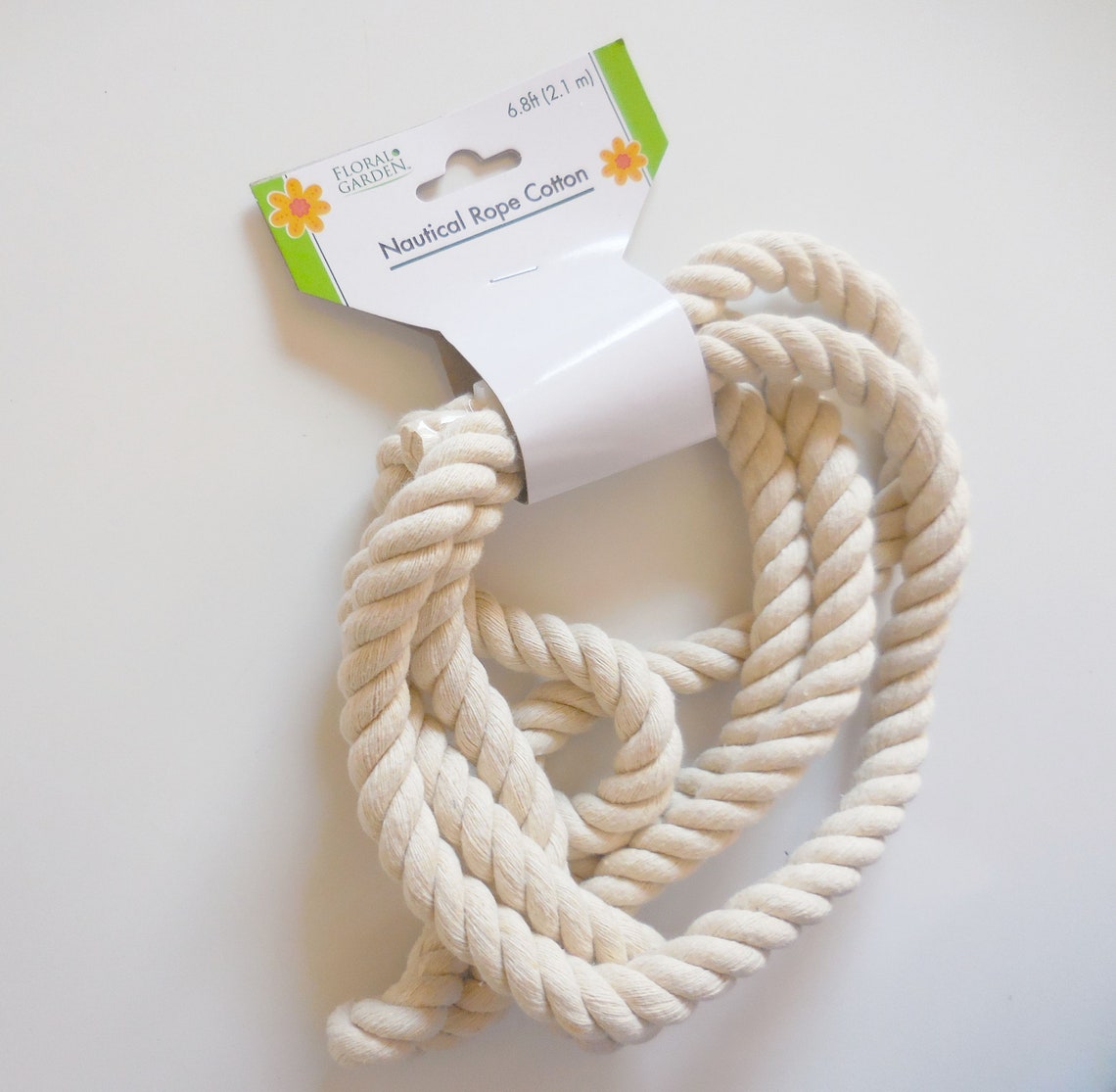 NAUTICAL ROPE COTTON White Craft 6.8 Ft Ft Decoration Shop Etsy