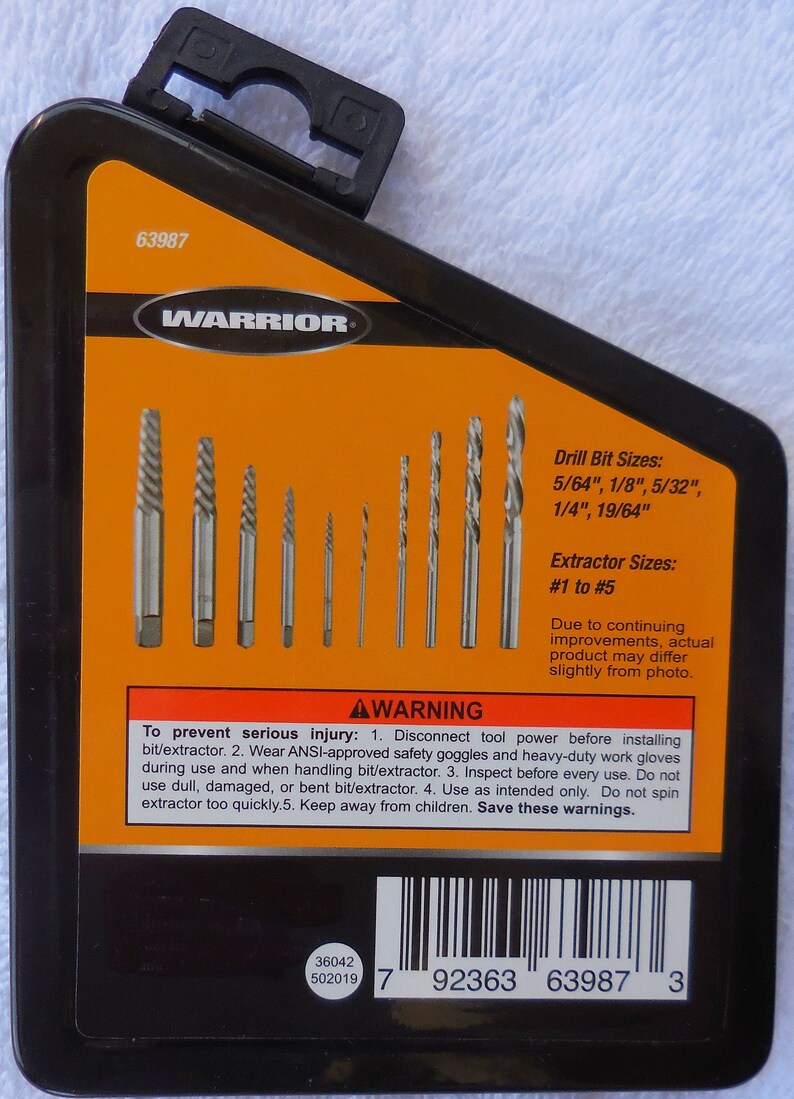 SCREW EXTRACTOR Set Warrior 63981 Remove Broken Screws Easily Etsy