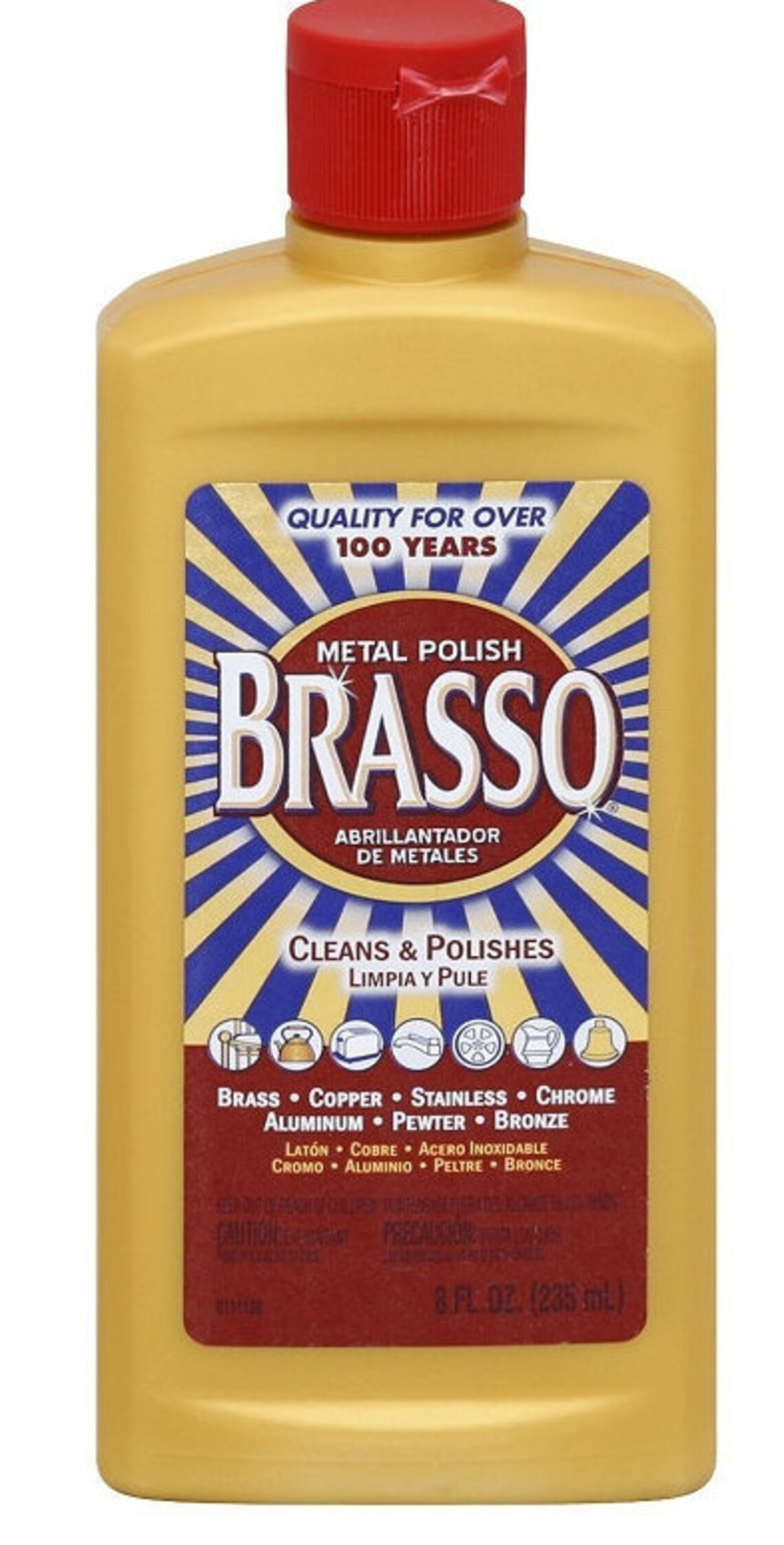 BRASSO METAL POLISH 8 Oz 0111138 Polish Clean Protects a Etsy