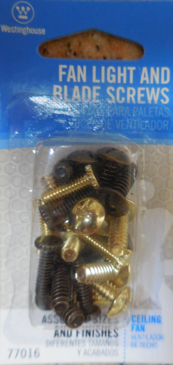 Westinghouse Fan Light And Blade Screws 77016 1 2 Screws Mixture Of 5 32 And 3 16 Sizes 20 Assorted Sizes And Finishes Free Shipping 1b3b