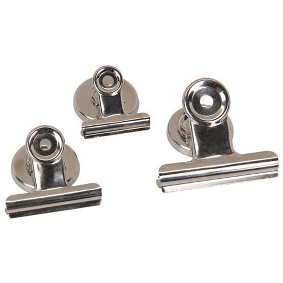 BULLDOG Clip 98505 three different sized steel clips heavy