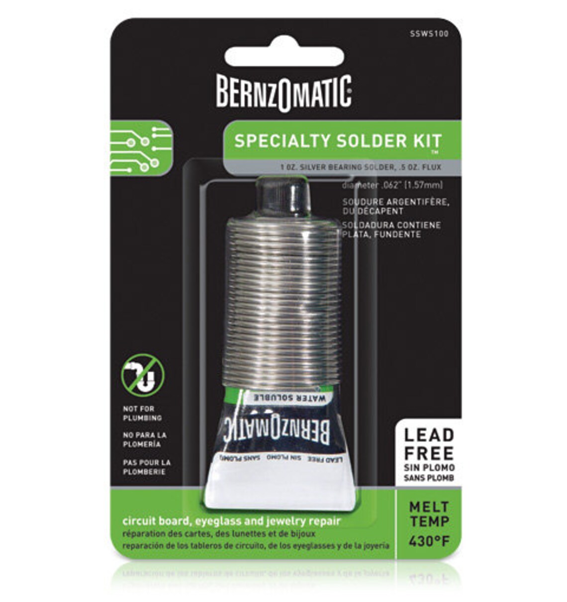 BERNZOMATIC SPECIALTY SOLDER Kit Lead Free Ssws100 1 Oz Silver Etsy