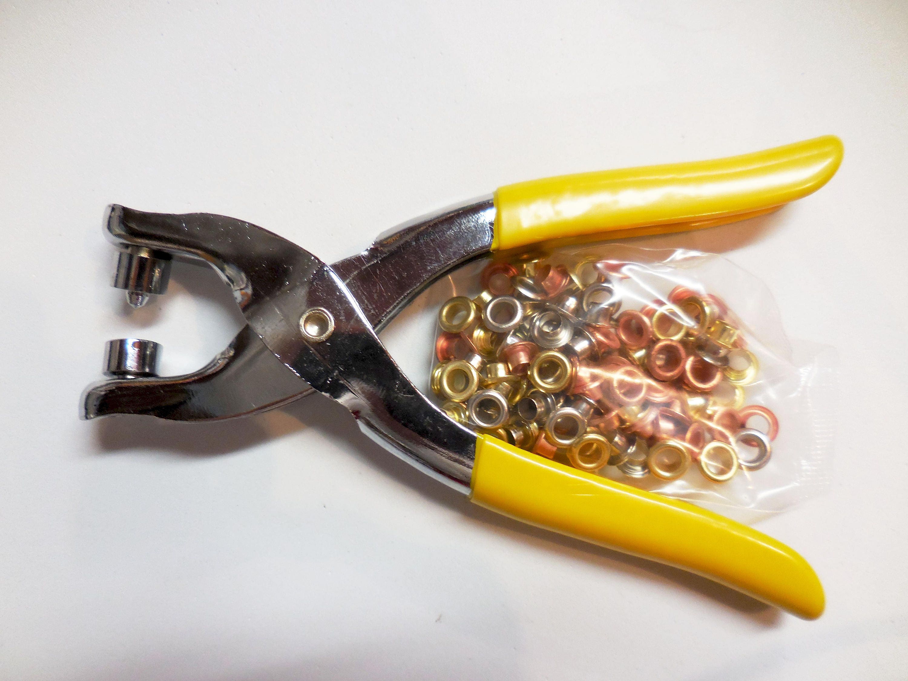GROMMET PLIERS Plus 100 Grommets Apply Grommets to Belts Shoes Etsy