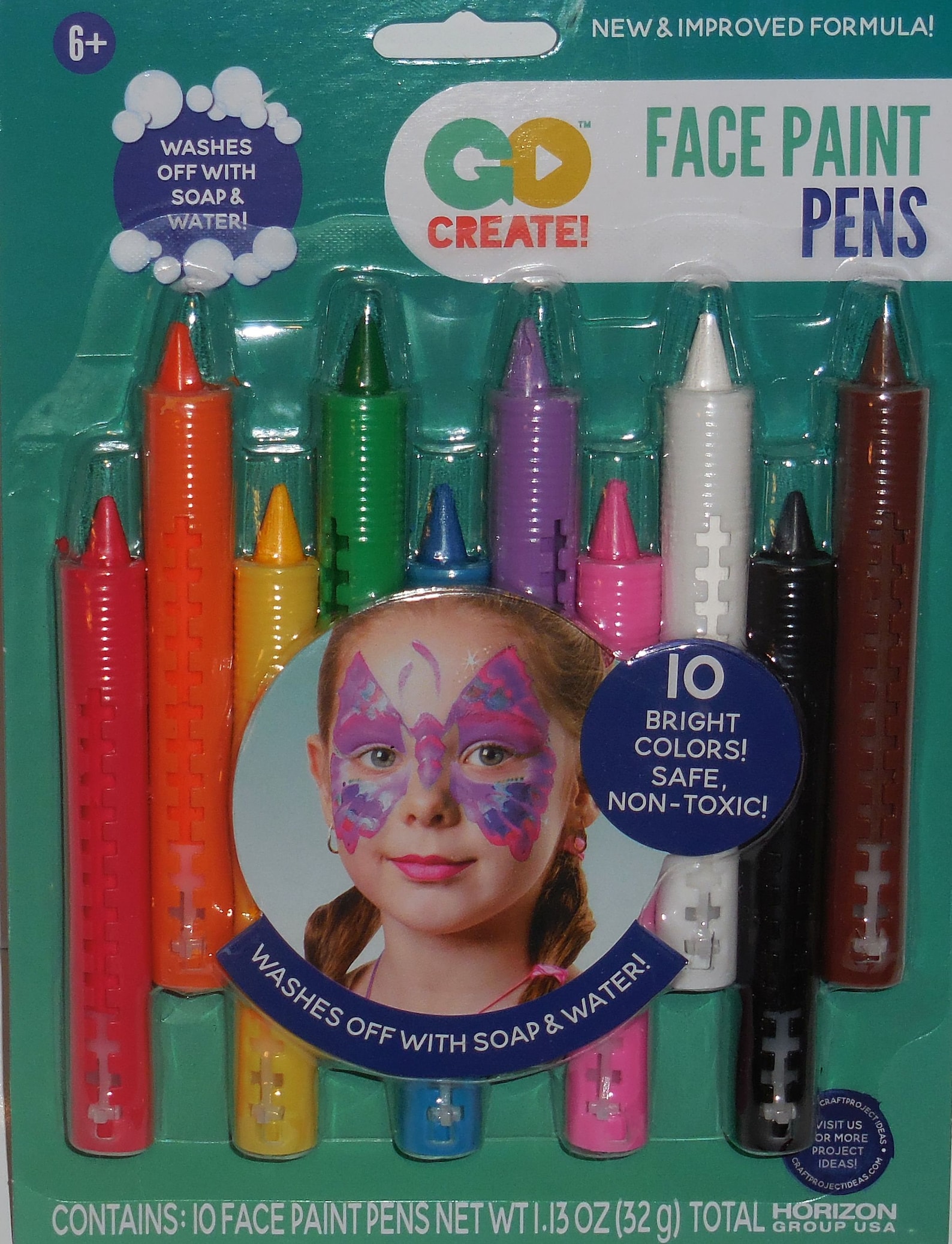 FACE PAINT PENS New and Improved Washable 10 Colors Safe and Etsy
