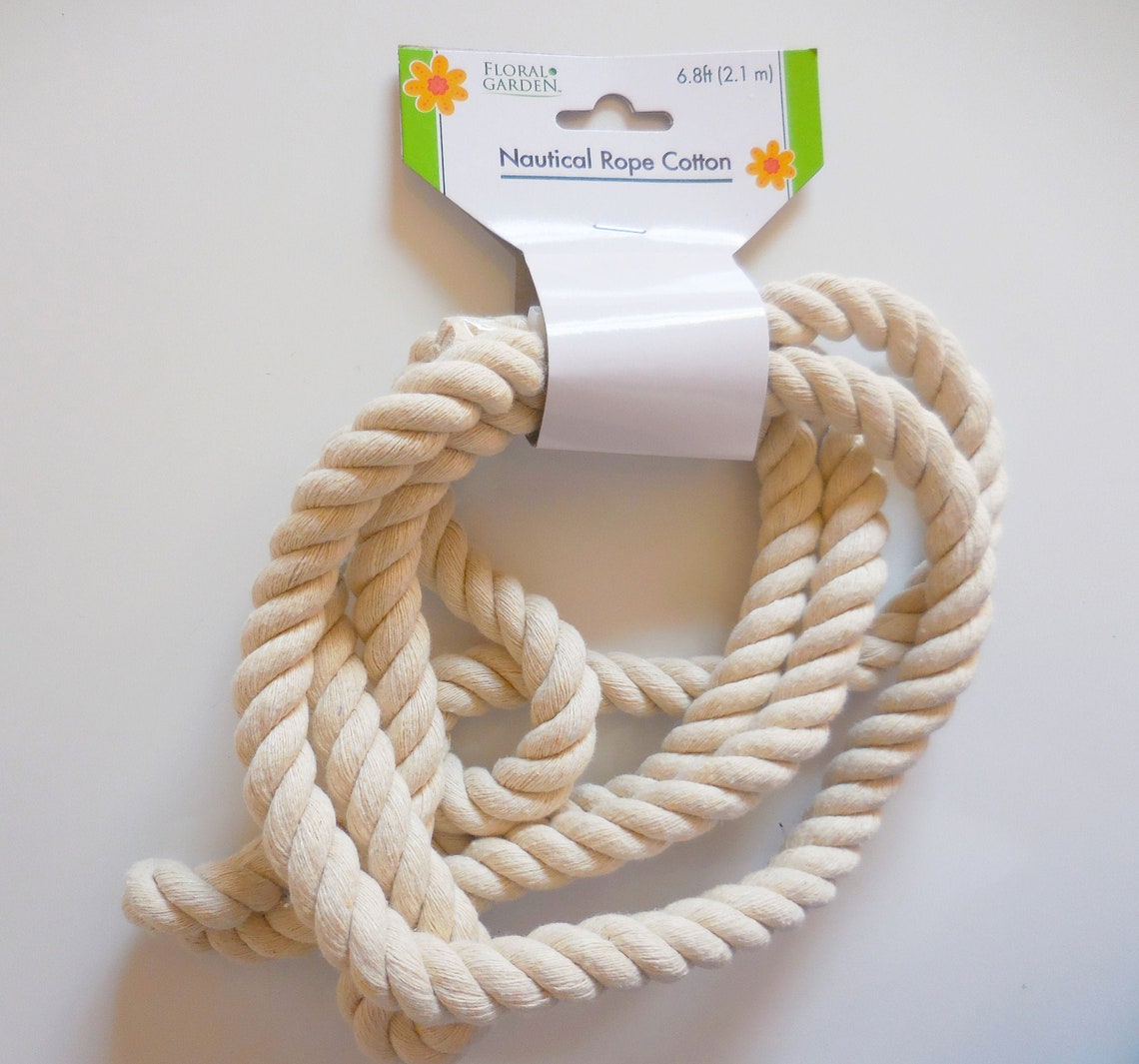 NAUTICAL ROPE COTTON White Craft 6.8 Ft Ft Decoration Shop Etsy
