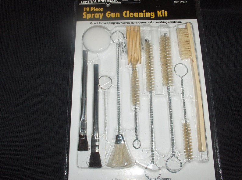 SPRAY GUN Cleaning Kit 19 Piece Cleans Away Residuals Sludge Etsy