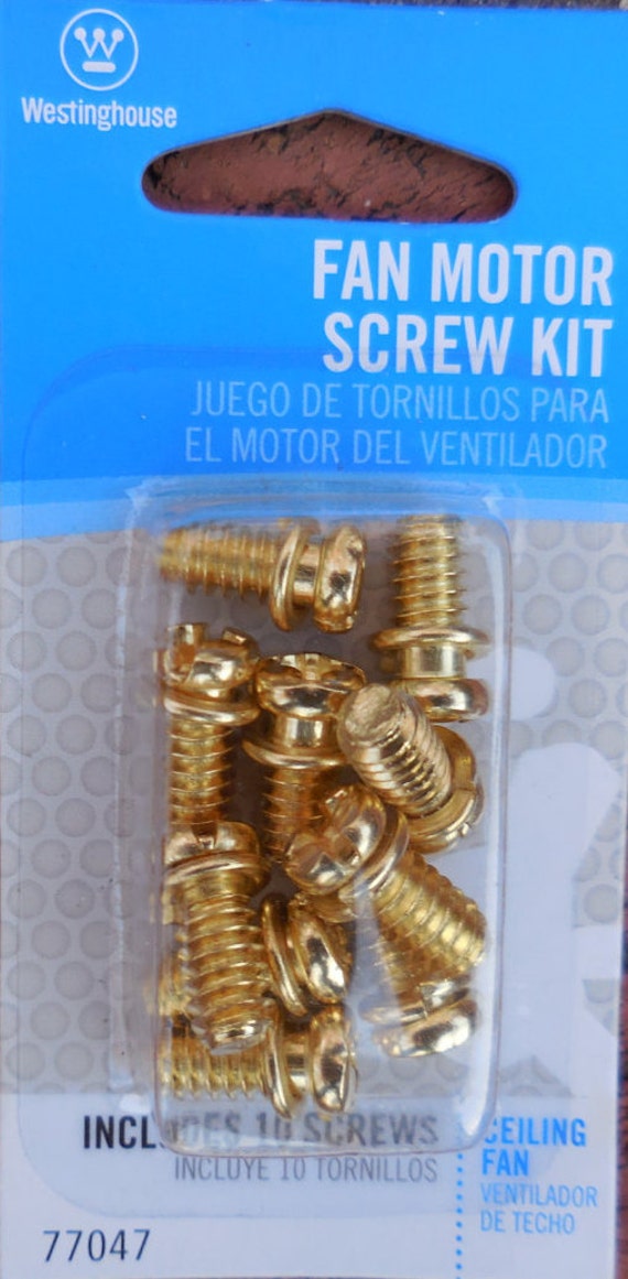 Fan Motor Screw Kit Westinghouse 10 Piece Brass Motor Screw Kit 77047 Designed For Mounting Fan Blade Arms To Ceiling Fan Motor Housing 1b2a