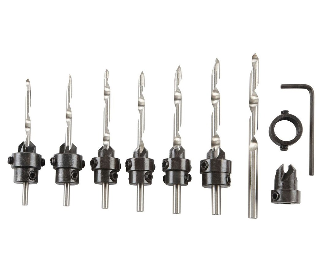 CARBON STEEL TAPERED Drill Bit & Counter Sink Set 22 Pc 7 Etsy