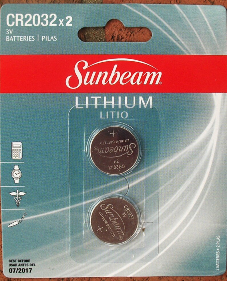BATTERY Sunbeam CR2032 LITHIUM package of 2 3V tools watches Etsy