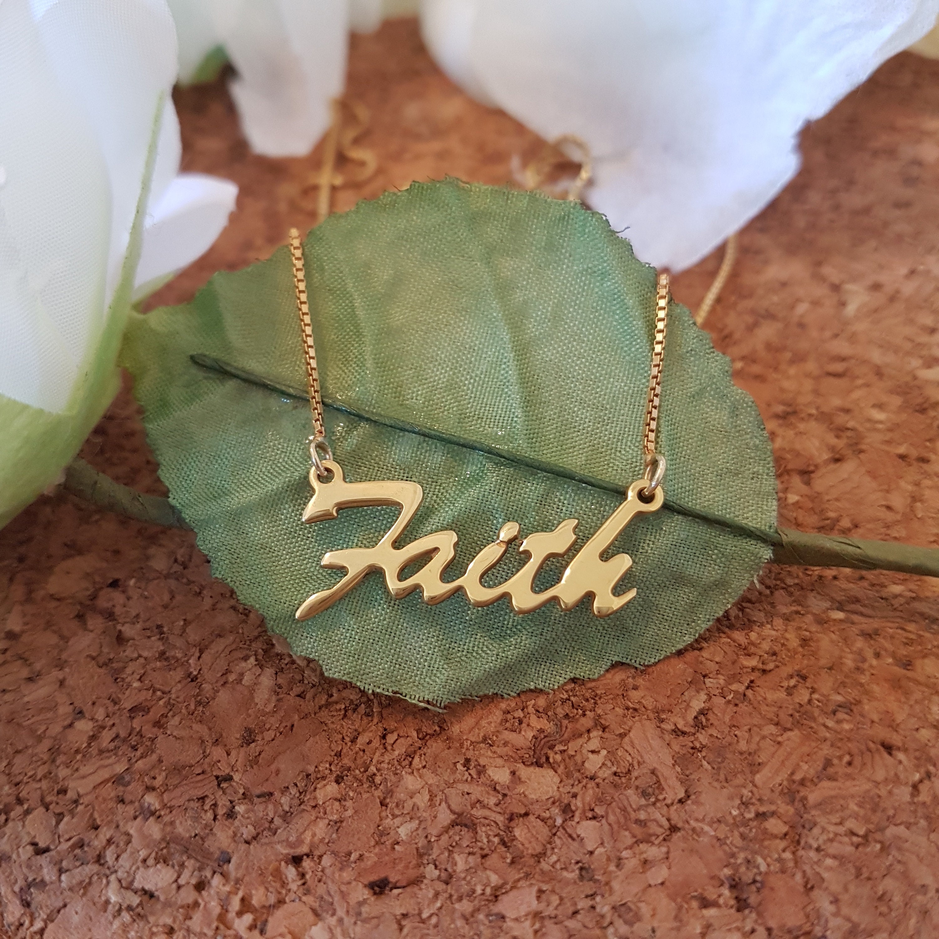 etsy name necklace 14k gold
