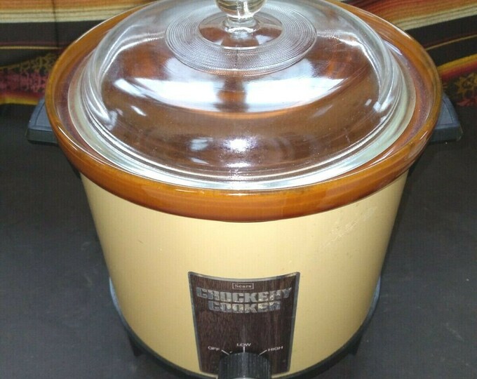 Vintage Sears Counter Craft Crock Pot Slow Cooker Model 400 3.5 QT