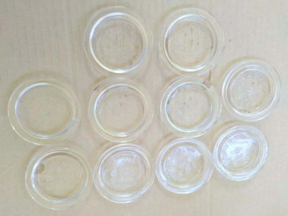 Improved Gem Mason Jar Lids Lot of 30 Vintage Glass 3 Inch Etsy Canada