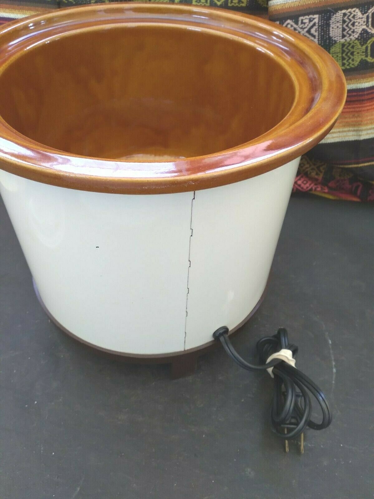 Vintage Hamilton Beach Simmer-On Model 454 Crock Pot Watcher Slow Cooker 4  qt