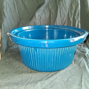 Rival Crockpot 3355 3550 Ceramic Crock INSERT ONLY Pot 5 qt Slow Cooker Blue