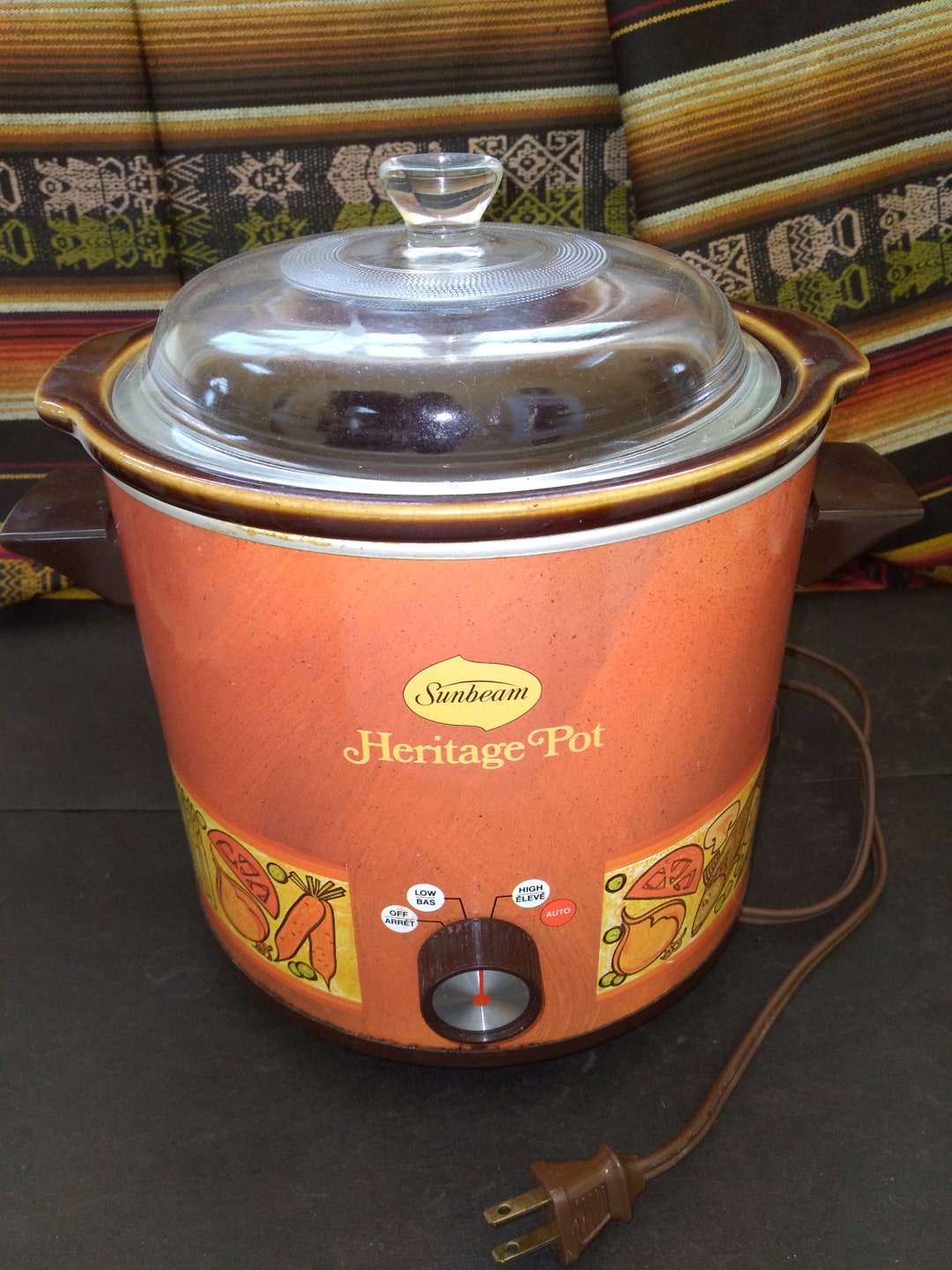 Vintage Sunbeam Heritage Crock Pot Slow Cooker 3.5 Qt Etsy