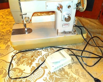 Vintage Brother 1211A Sewing Machine, Tested, with Foot Pedal and Case