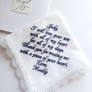 mother in law gift mother of the groom gift from bride mother of the groom handkerchief image 7