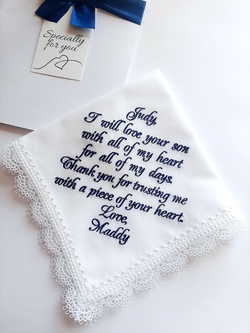 mother in law gift mother of the groom gift from bride mother of the groom handkerchief image 7