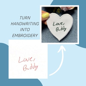 Personalized Handwriting Embroidered Tie Patch - Memorable Gift for Groom